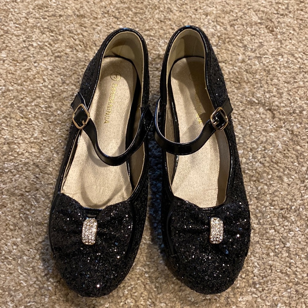Girls Sparkly Bow Dress Shoes size 3